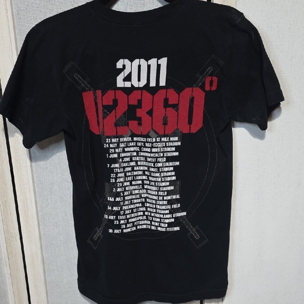 U2 360 Tour 2011 Concert Graphic T-Shirt Black American Apparel Mens Size Small - Picture 3 of 3